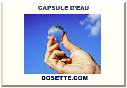 CAPSULE D’EAU